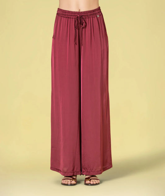 PANTALÓN SATINADO BURDEOS