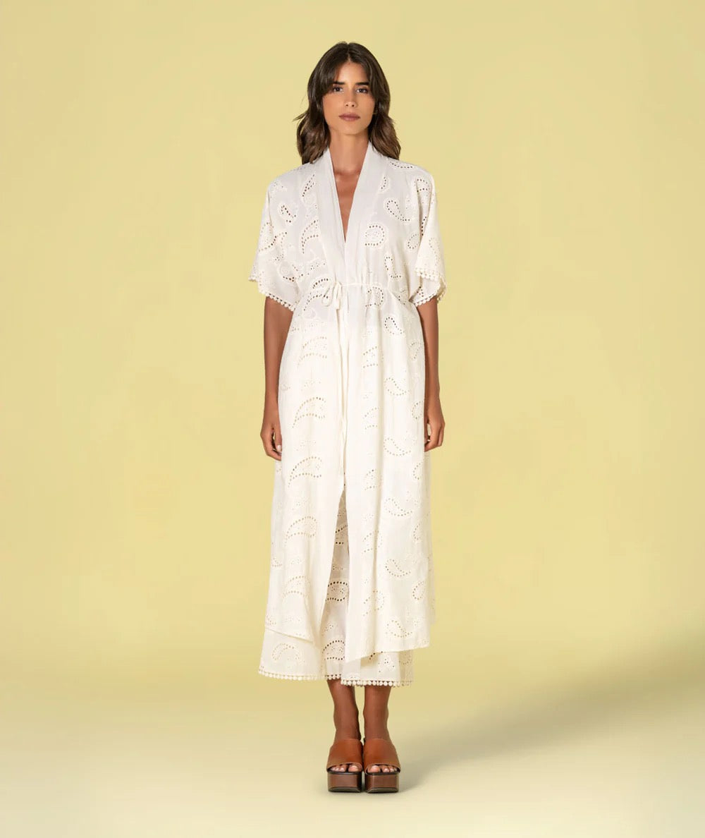 KIMONO BORDADO INGLÉS CRUDO