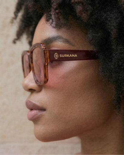 GAFAS DE SOL RECTANGULARES MODERNAS GRANATE