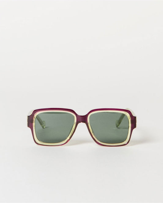 GAFAS DE SOL RECTANGULARES OSCURAS VERDE ÁCIDO