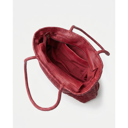 BOLSO DE HOMBRO PERKINS DE PIEL ROJO