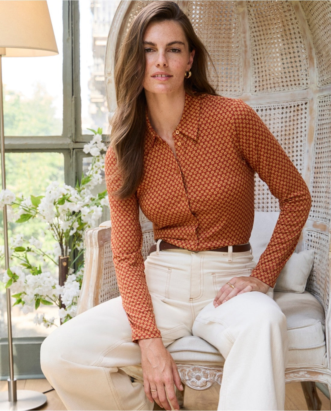 CAMISA ESTAMPADA DE POLIESTER RECICLADO TOFEE