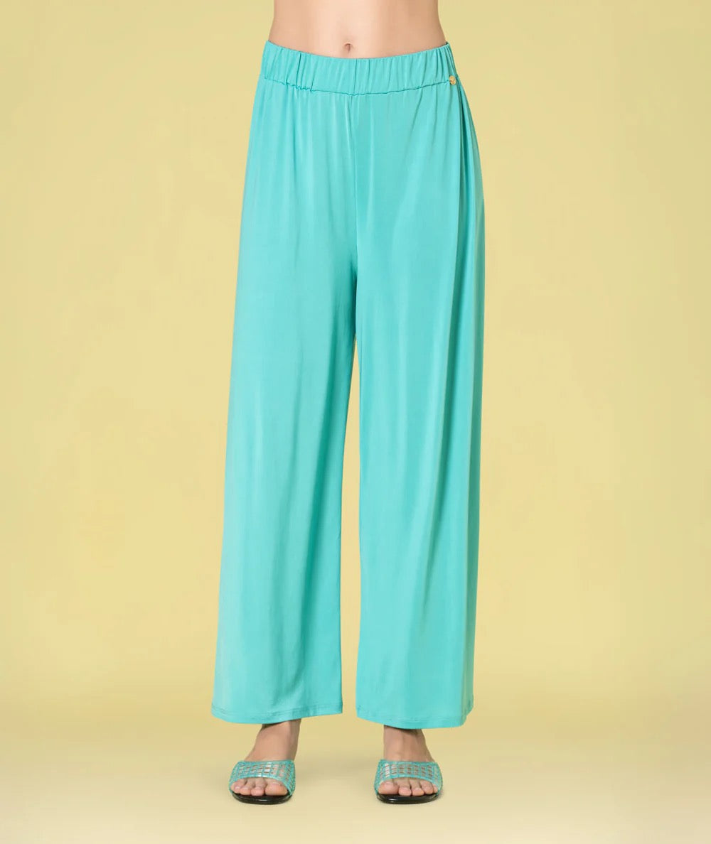 PANTALÓN CINTURA ELÁSTICO VERDE JADE