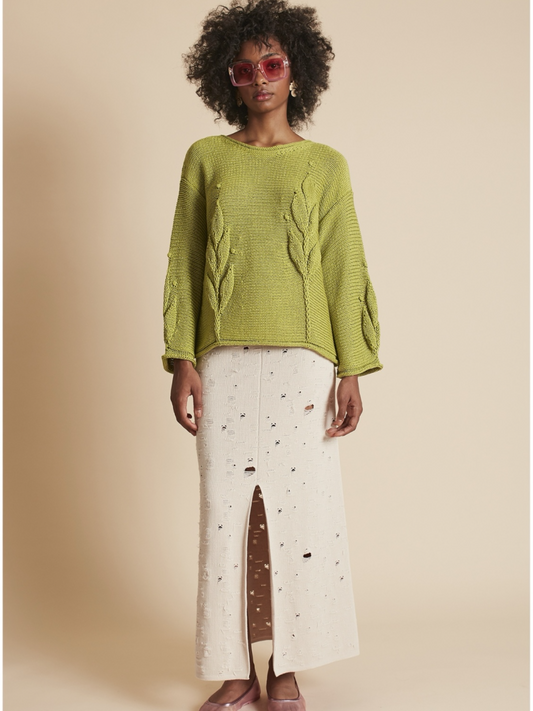 JERSEY HOJAS CHARTREUSE