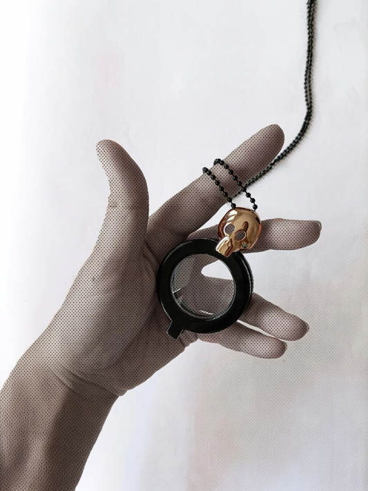 COLGANTE-GAFAS CALAVERA NEGRA