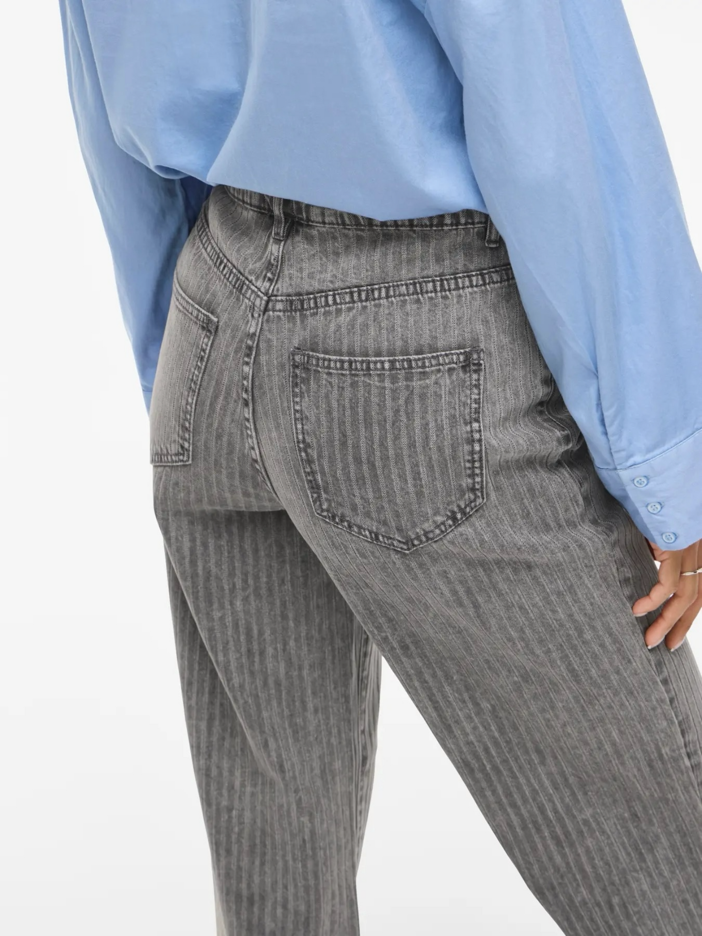 VAQUERO DENIM ANCHO VIFREYA ARIE GRIS OSCURO