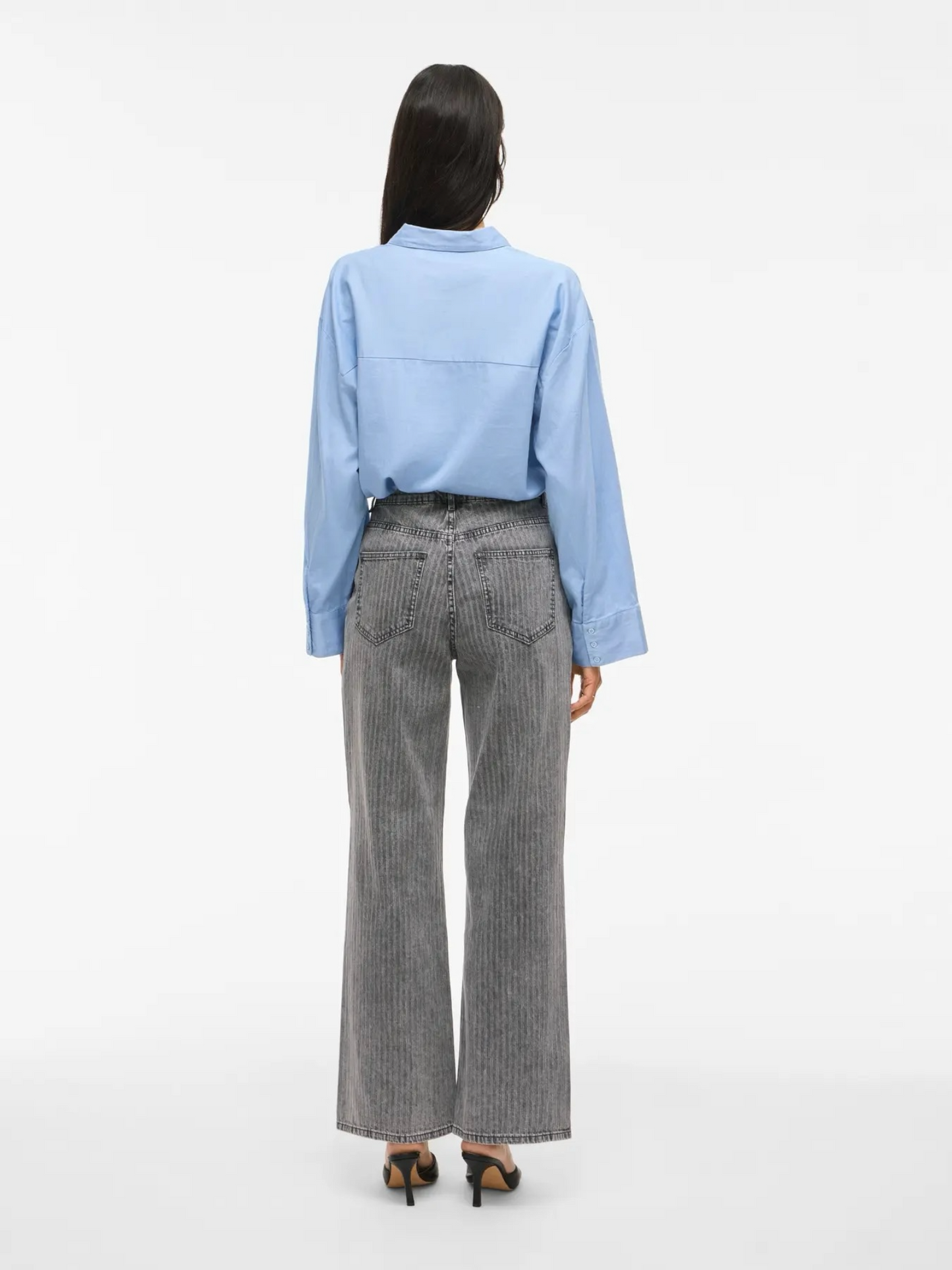 VAQUERO DENIM ANCHO VIFREYA ARIE GRIS OSCURO