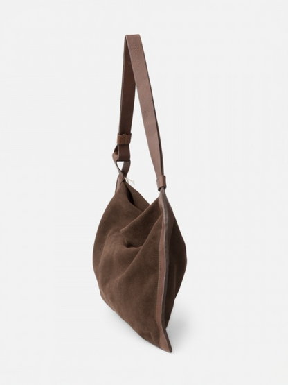 BOLSO DE HOMBRO BEAVER DE PIEL MARRÓN