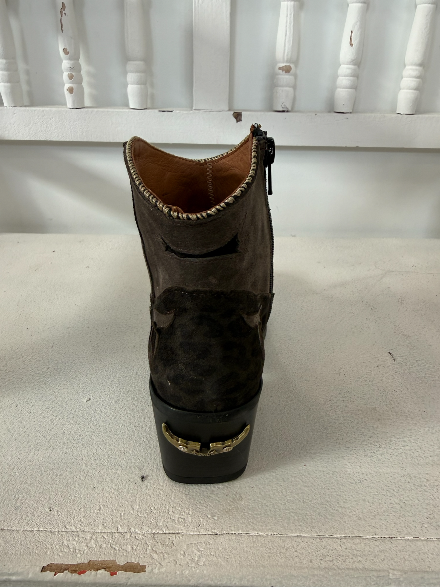 BOTÍN GLITTER/WESTERN GRIS OSCURO