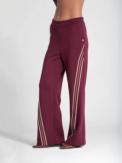 PANTALONES CON RAYAS LATERALES BORGOÑA