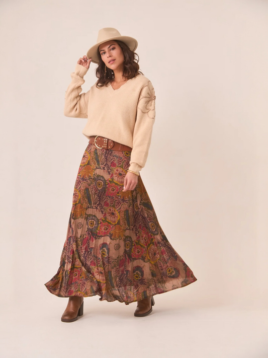 JERSEY OVERSIZE FLOR MANGAS IVORY