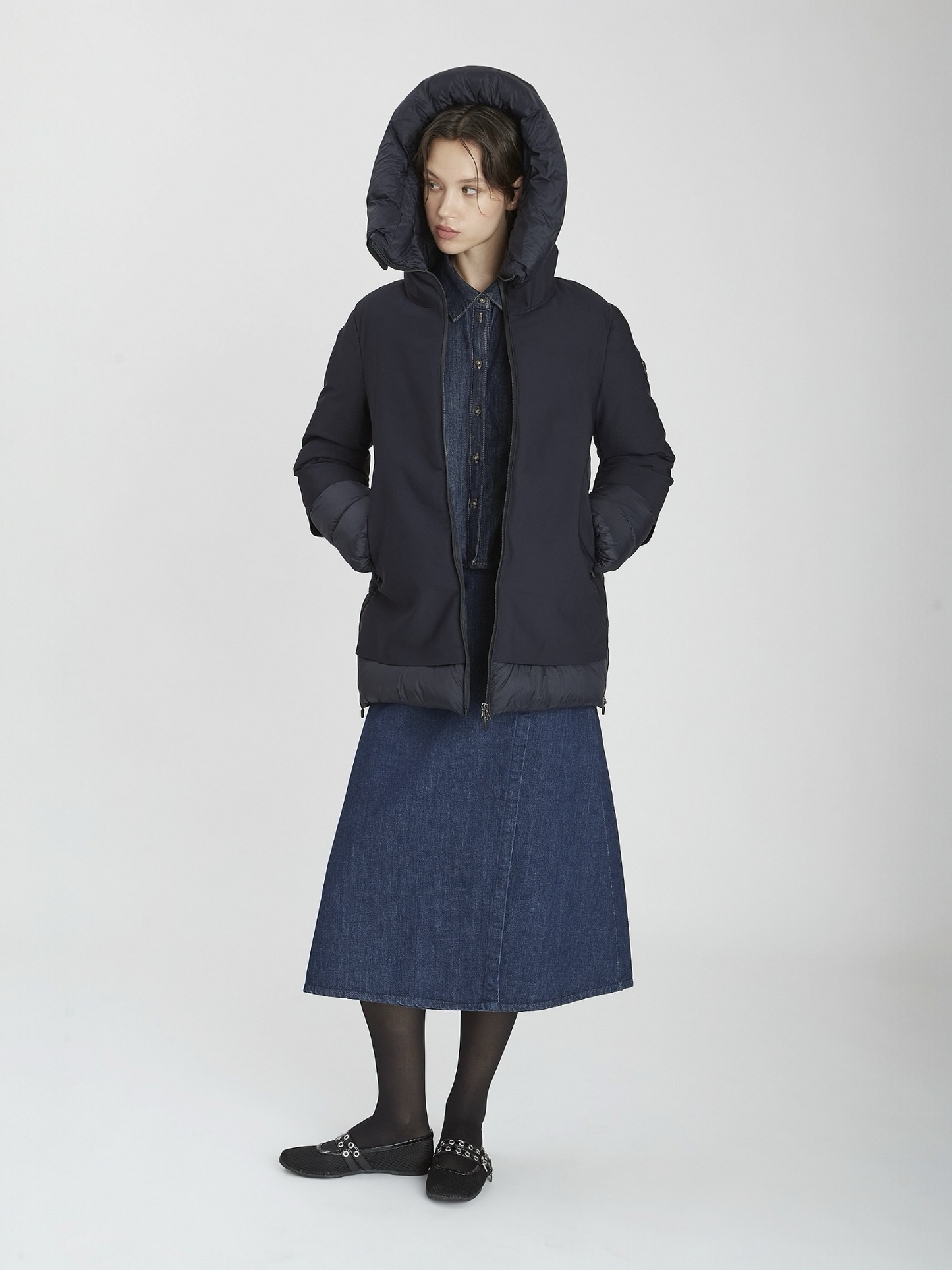 CHAQUETA BECANCOUR MID NAVY