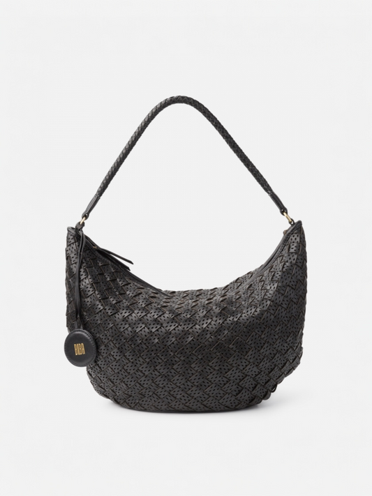 BOLSO DE HOMBRO MONOWI DE PIEL NEGRO