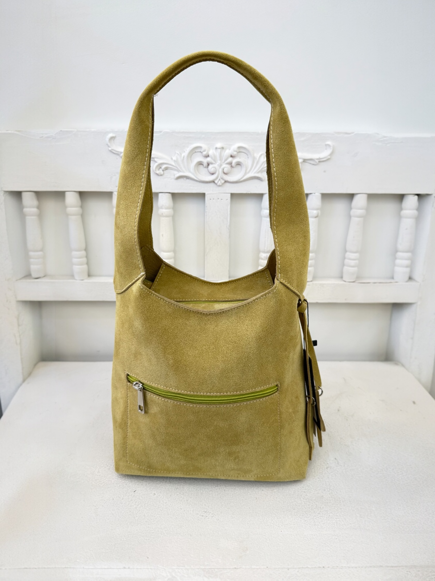 BOLSO DE HOMBRO LUPI PIEL SERRAJE VERDE