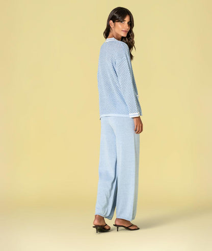 JERSEY CALADO AZUL CELESTE