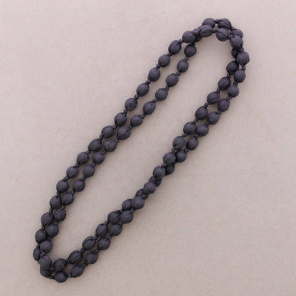 Collar Largo Bolas Forradas Tela 160Cm (A): Rosa