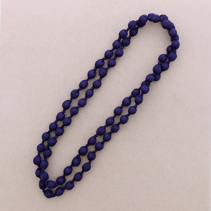 Collar Largo Bolas Forradas Tela 160Cm (A): Rosa